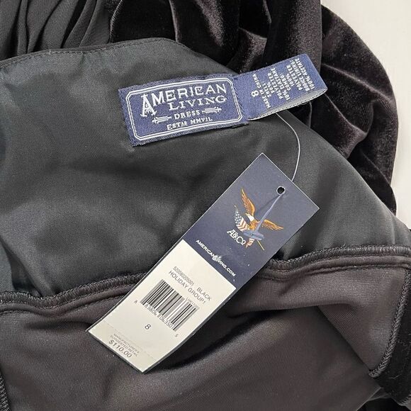 NWT American Living by Ralph Lauren Velvet Chiffon Dress - 8 - Picture 10 of 11